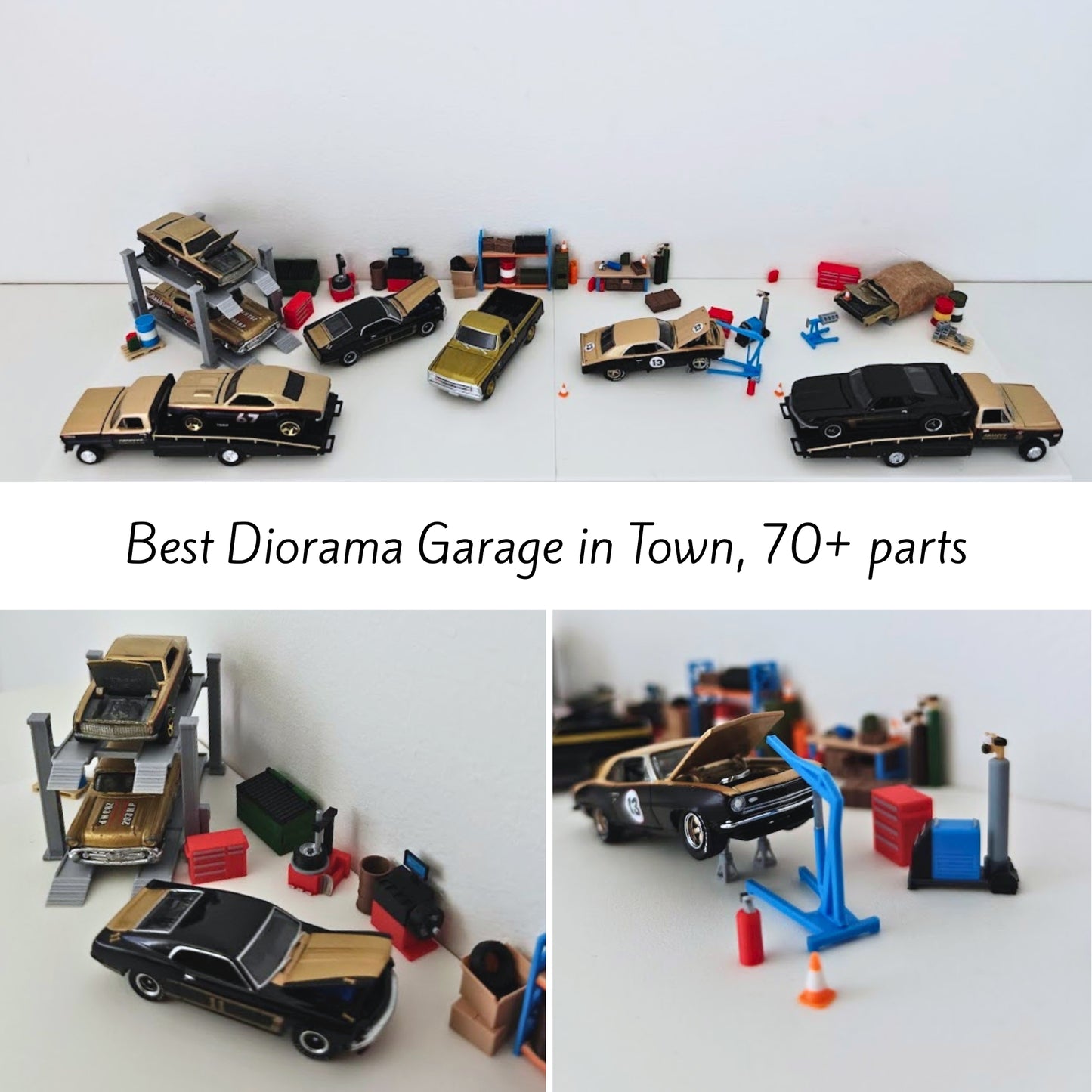 Najbolja diorama garaža u gradu, dijelovi u mjerilu 1/64