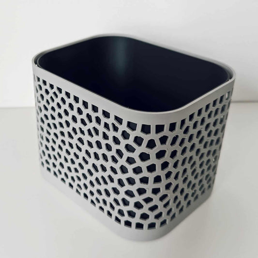Voronoi Plant Pot for Narrow Shelves or Crawling Plants Minimalistic Modern Design, Two sizes, 3d print