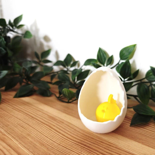 Eggshell Hanging or Standing Easter Decoration, Easter Egg Decor for Spring with Bunny and Chicken, 3d print