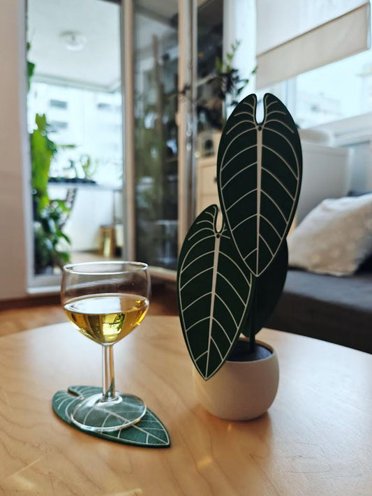 Anthurium Warocqueanum, Plant Coaster Set, Queen of Anthuriums, Leaf Coasters, 3D printed Coasters, Anthurium Coaster, Anthurium Waro