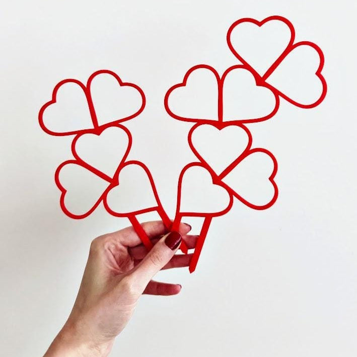 Heart Trellis, Valentine's Day Gift for Plant Lovers Gift for Valentines Day, Plant Support for Climbing Plants, Plant Stake, 3d print