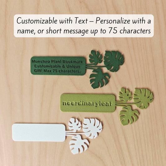 Monstera Leaf Bookmarks and Clips, Personalized Bookmark, Gift for Bookworms and Plant Lovers, 3d printed