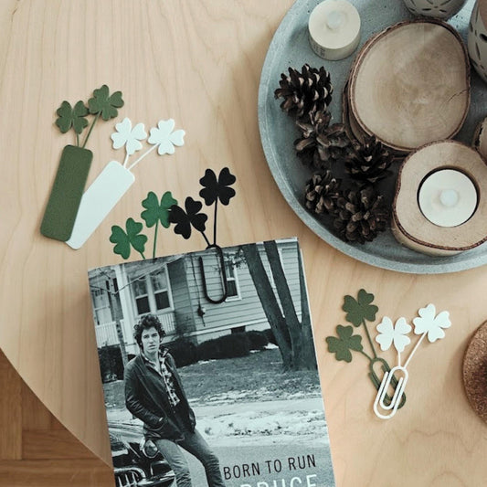 Clover Leaf Bookmarks and Clips, Personalized Bookmark, Gift for Bookworms and Plant Lovers, 3d printed St. Patrick's Day Present