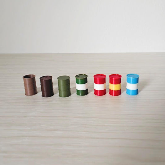 Miniature Barrels, 1:64 Scale Oil Drums, Diorama Accessories for Displays, Model Scenes, Crafts, Hobby Projects, 3D print
