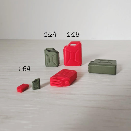 Miniature Jerry Cans, 1/64 1/24 1/18 Scale Diorama Accessories for Displays, Model Scenes, Crafts, Hobby Projects, 3D print