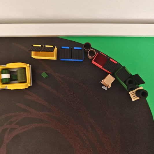 Miniature 1/64 Scale Dumpster, Diorama Accessory for Diecast & Garage Scenes, 3D printed Junkyard