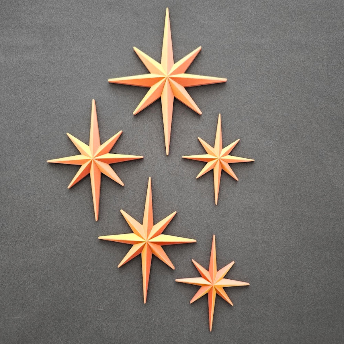 Copper starbursts in different sizes