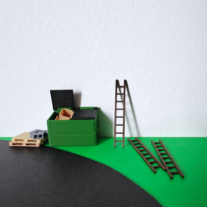 Minijaturne ljestve na izvlačenje u mjerilu 1/64