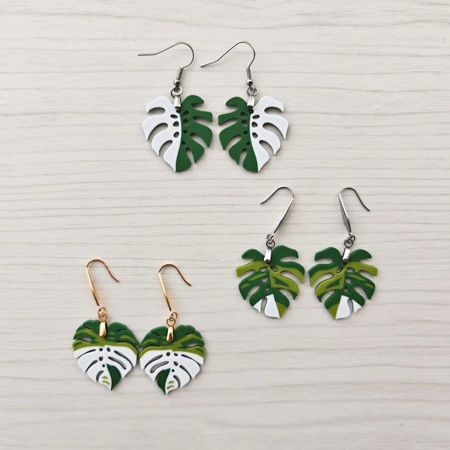 Naušnice Monstera, listovi s rupicama