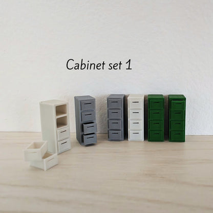 Minijaturni set uredskog namještaja u mjerilu 1/64 