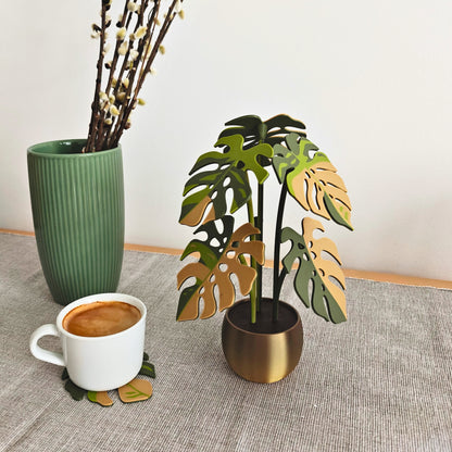 Set podmetača Monstera - listovi s rupicama