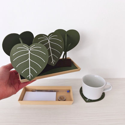 Set podmetača Philodendron s posudicom za pohranu