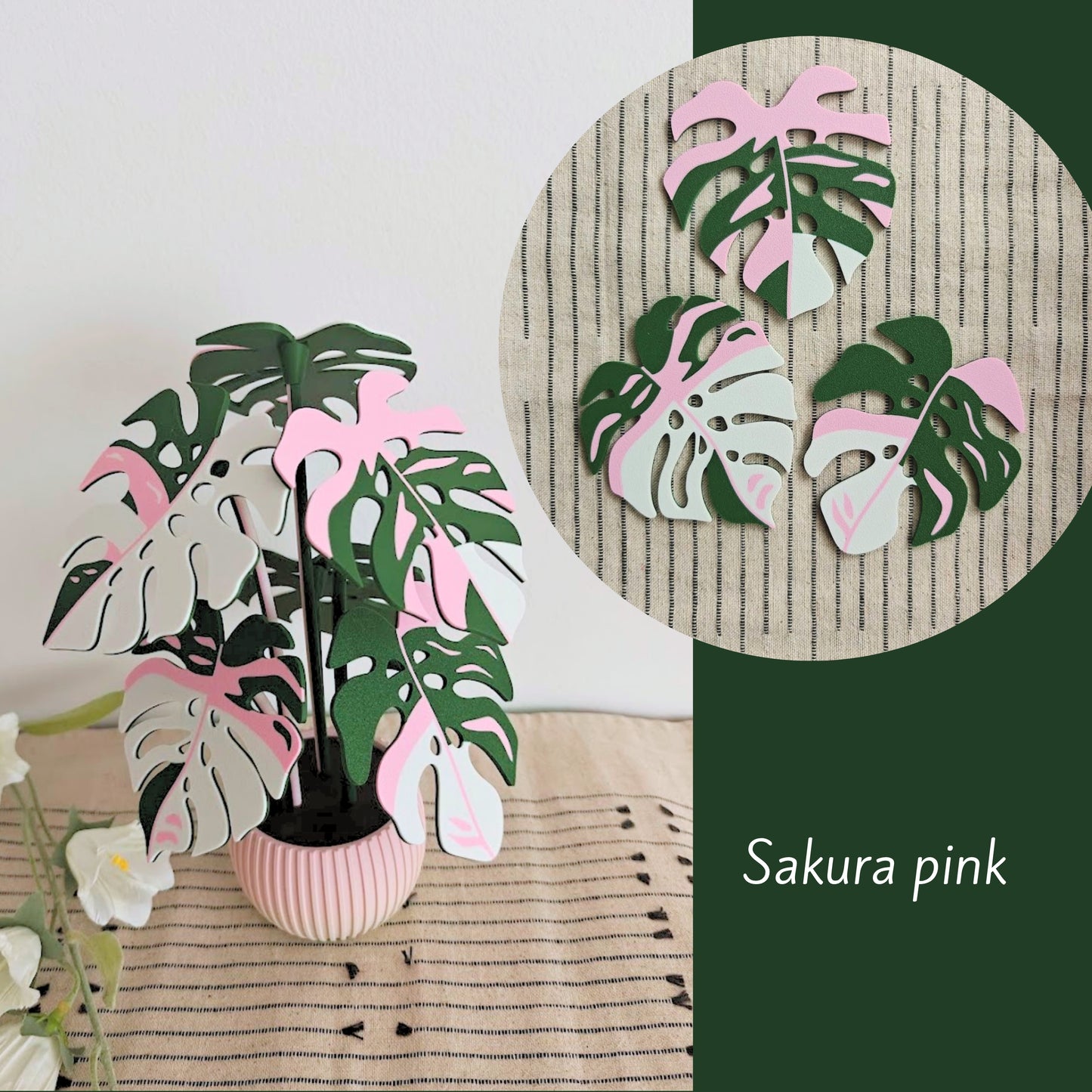 Set podmetača Monstera - listovi s rupicama