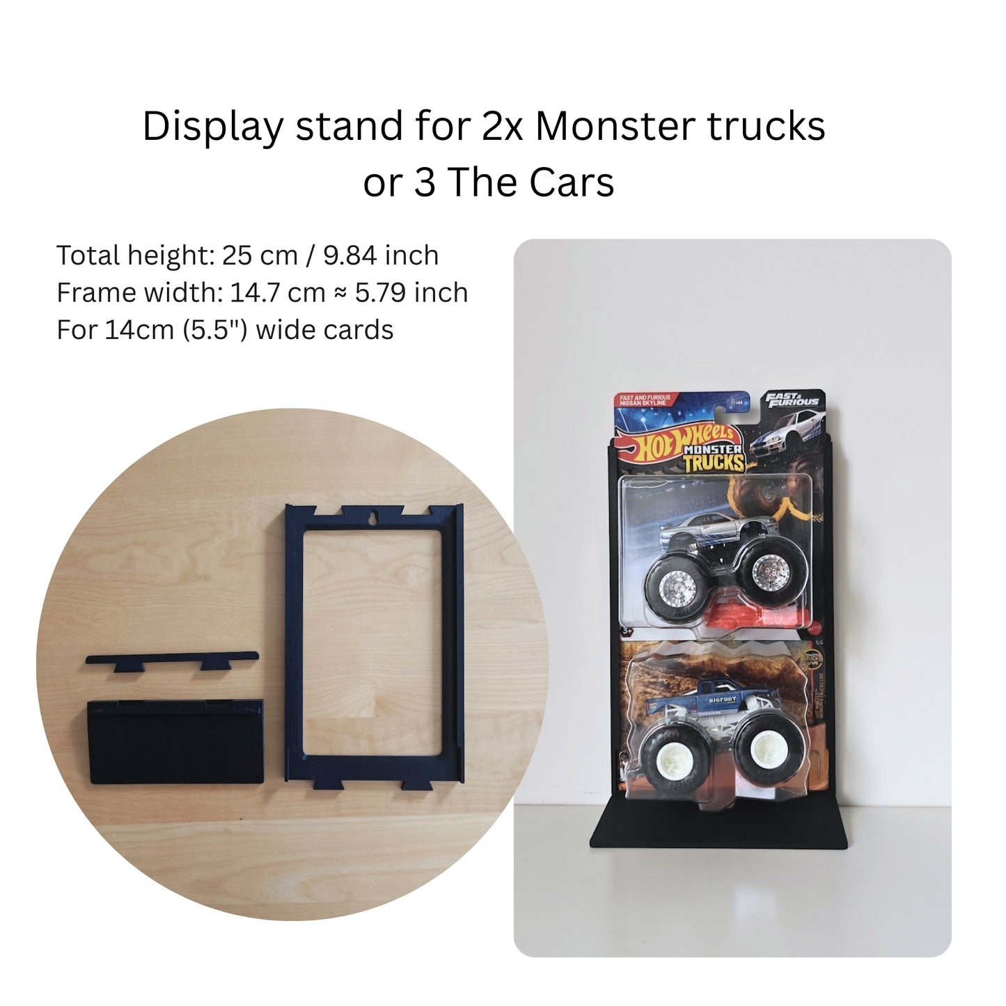 Zidni nosač ili stalak za Hot Wheels Monster Trucks ili The cars