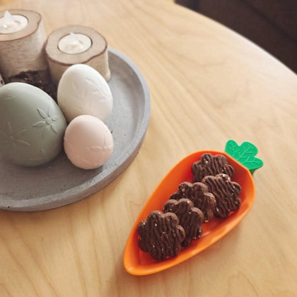 Carrot Bowl, 3D Printed Easter Candy Dish, Spring Table Decor, Orange and Green Tray, Cookie Holder