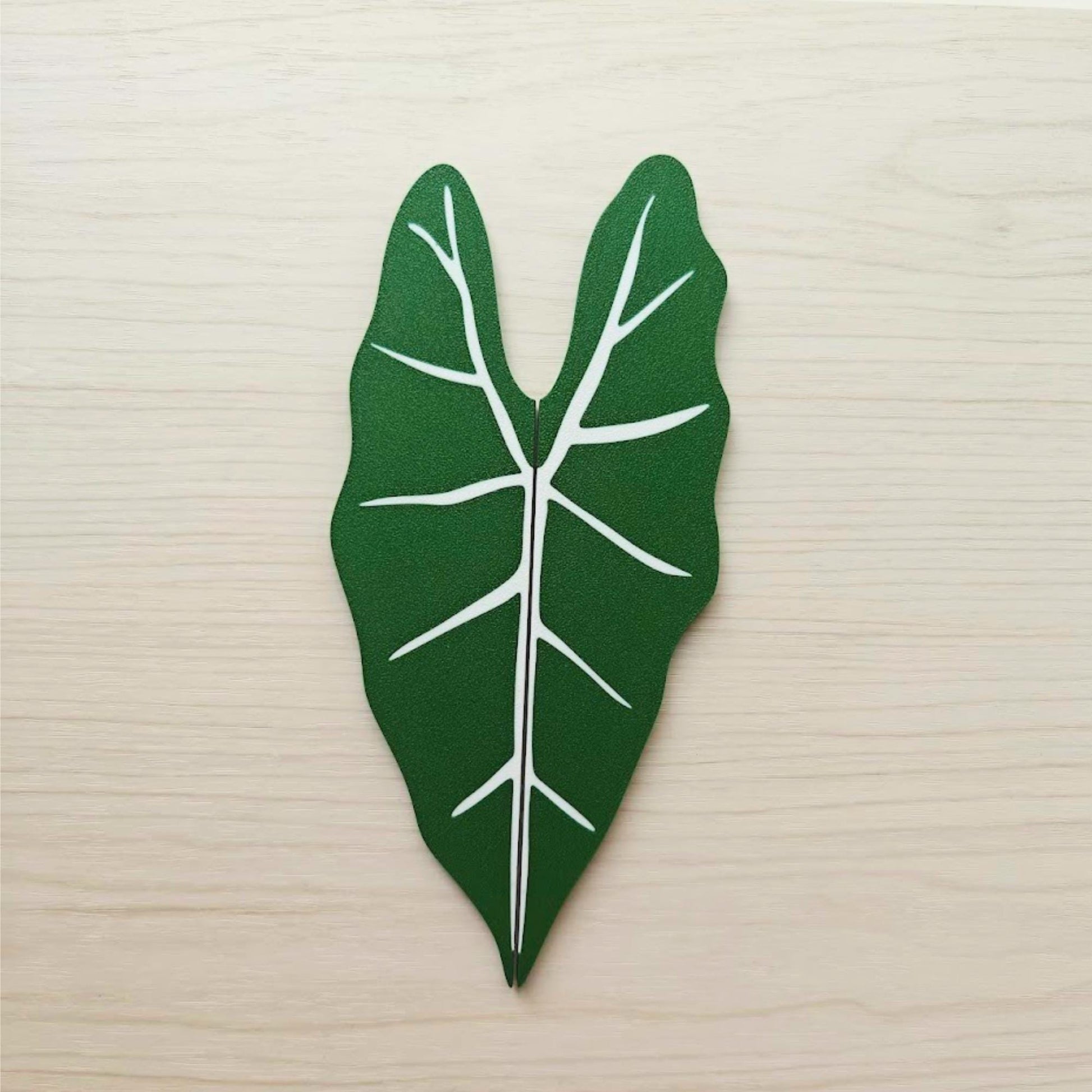Slip-On Leaf Handles for IKEA MILSBO Cabinet, No Tools Needed, 3D Printed Alocasia Frydek Variegated Plant Decor