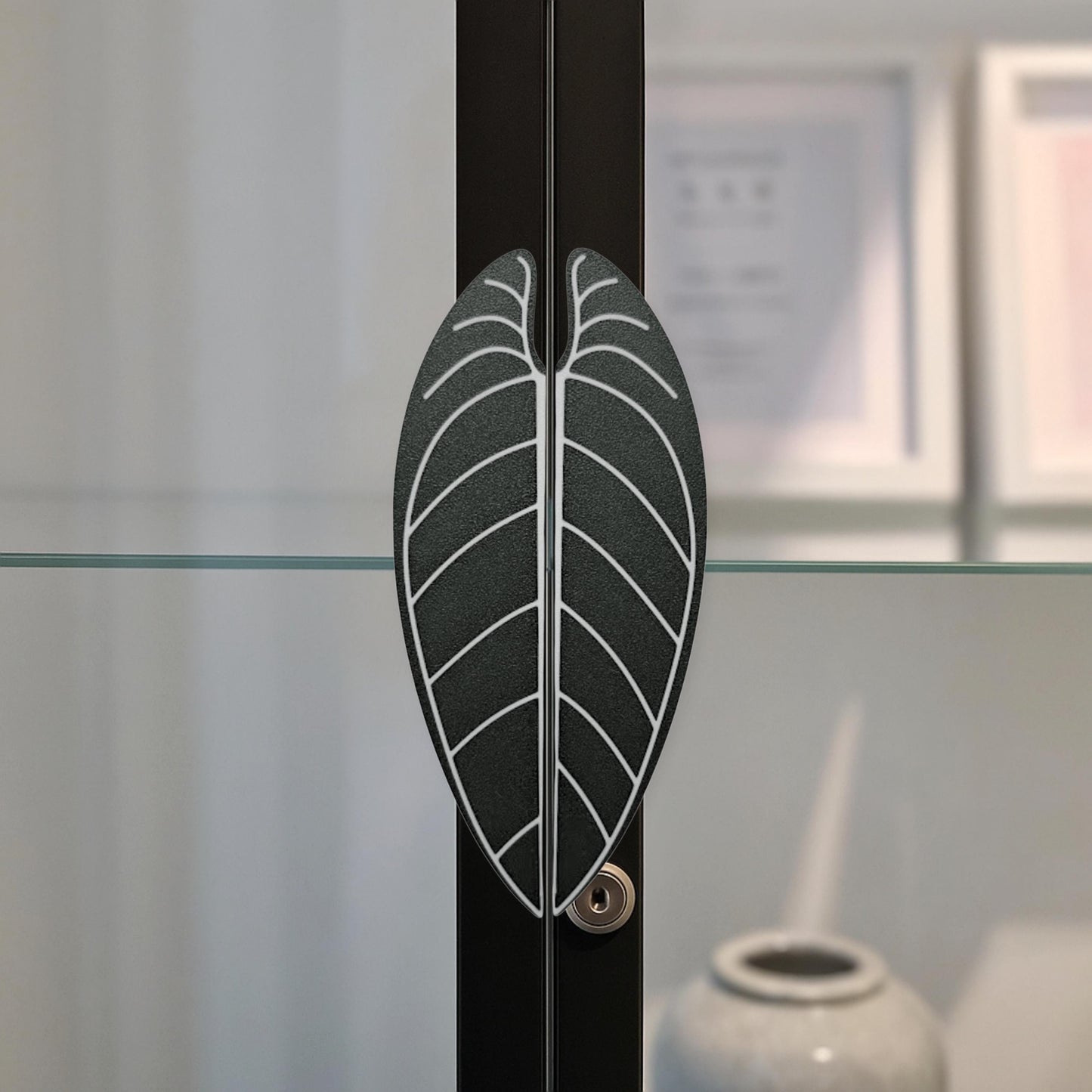 Slip-On Waro Leaf Handles for IKEA MILSBO & RUDSTA Cabinet, No Tools Needed, 3D Printed Anthurium  Warocqueanum Plant Decor