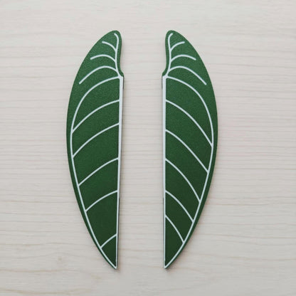 Slip-On Waro Leaf Handles for IKEA MILSBO & RUDSTA Cabinet, No Tools Needed, 3D Printed Anthurium  Warocqueanum Plant Decor