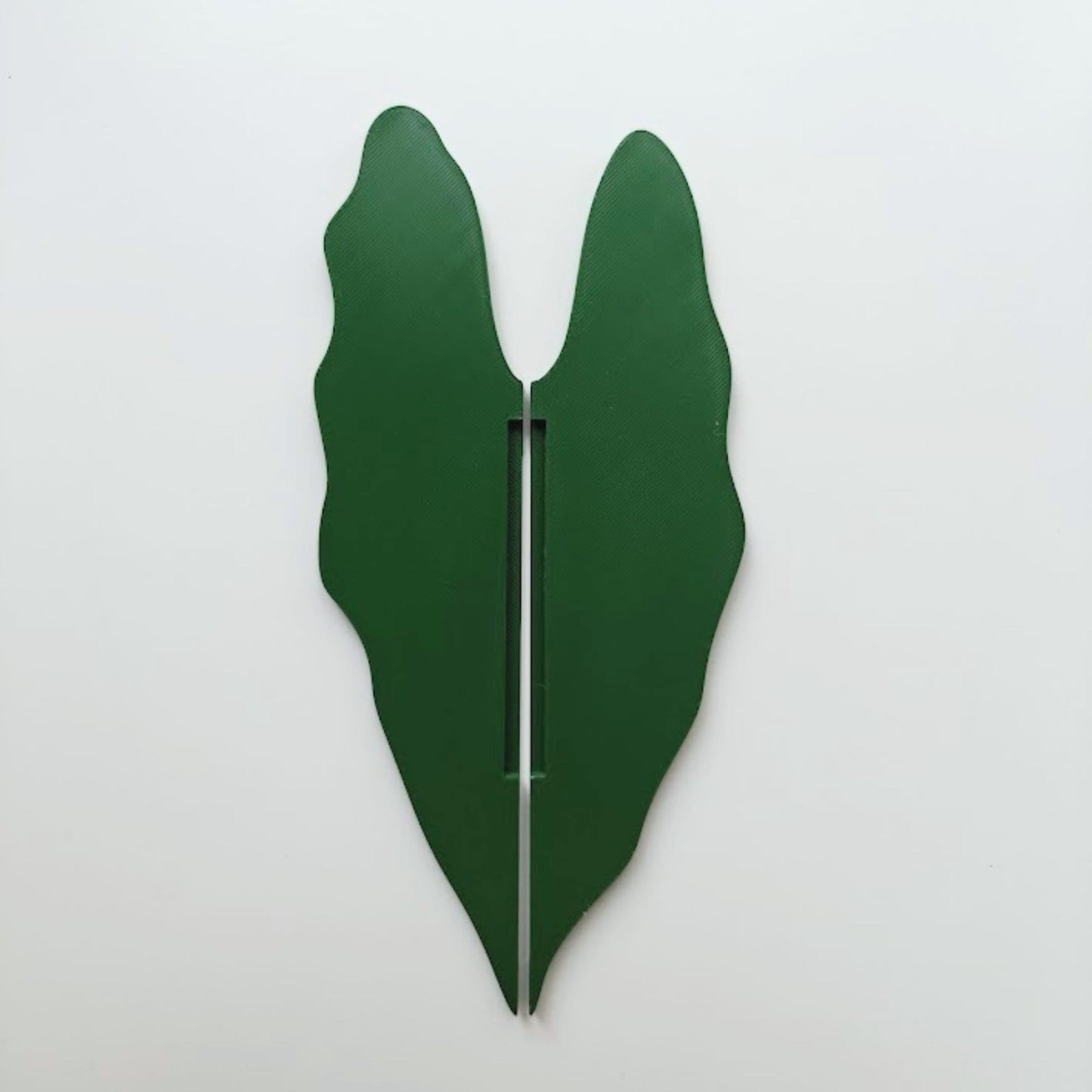 Slip-On Leaf Handles for IKEA MILSBO Cabinet, No Tools Needed, 3D Printed Alocasia Frydek Variegated Plant Decor