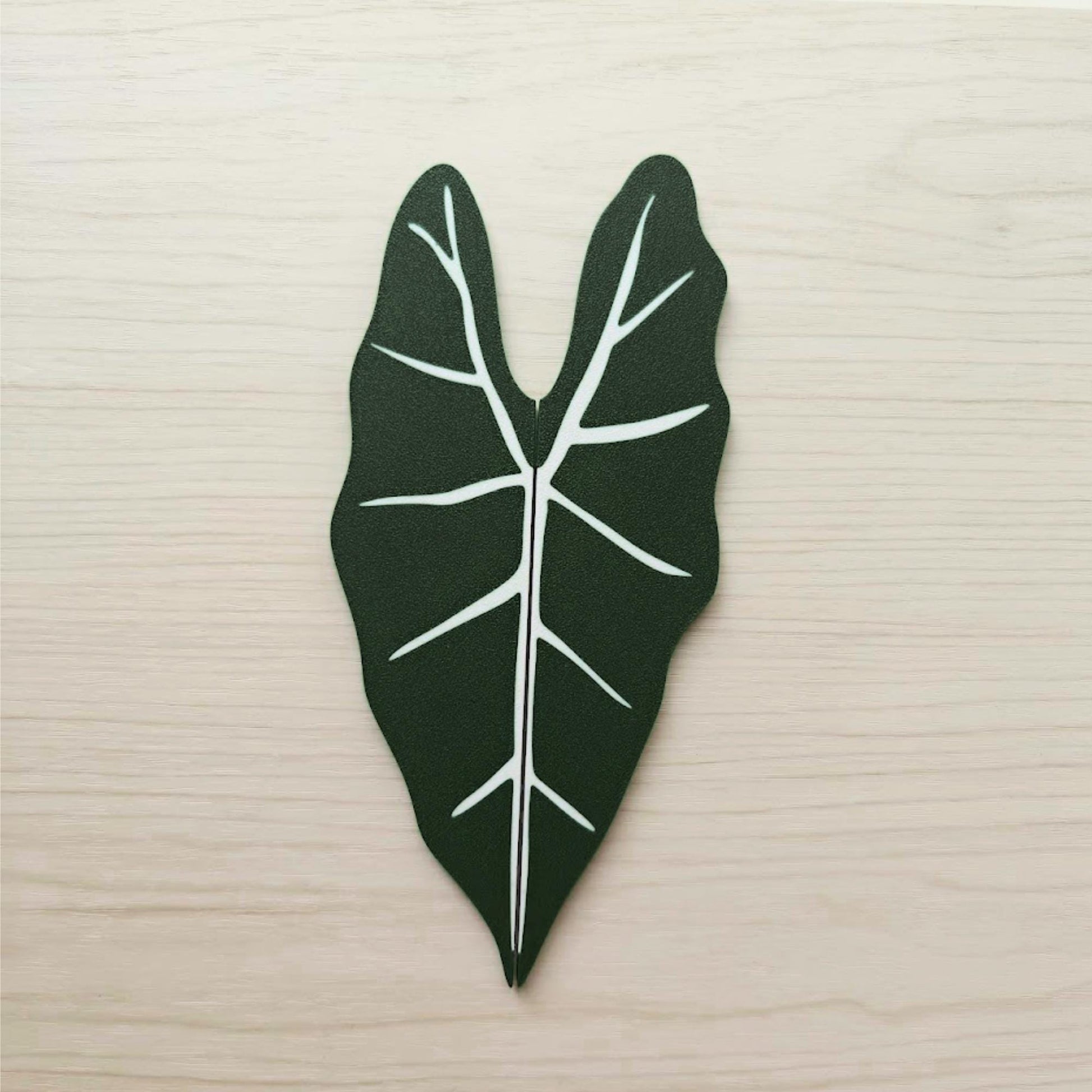 Slip-On Leaf Handles for IKEA MILSBO Cabinet, No Tools Needed, 3D Printed Alocasia Frydek Variegated Plant Decor