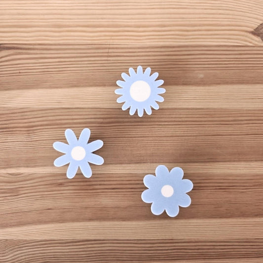 Blue Flower Handles for Drawer or Door, Cabinet Pull, Door knob, Floral Design, 3d print