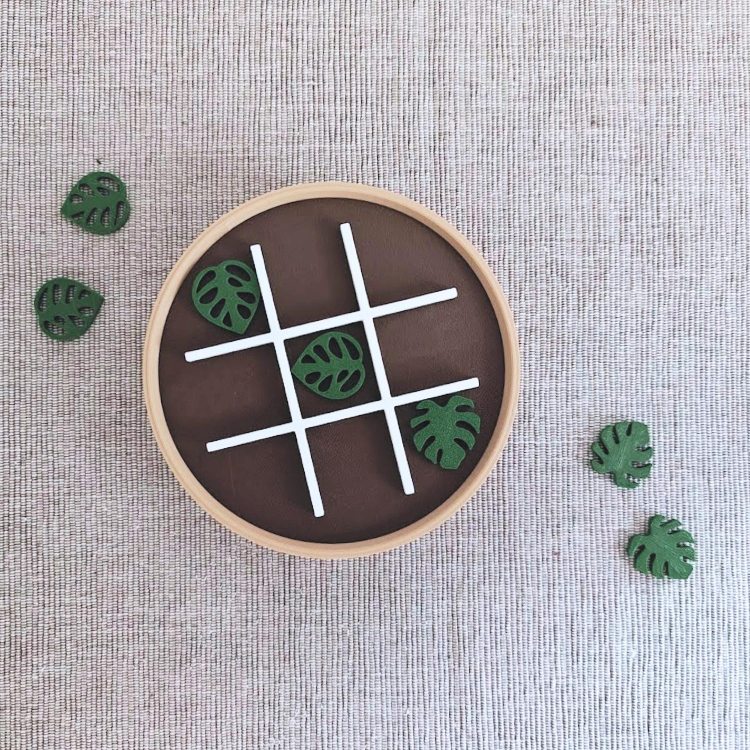 Plant-Themed Tic Tac Toe Game, Monstera Deliciosa vs Adansonii or Cacti Edition, 3D Printed Board Game with Storage