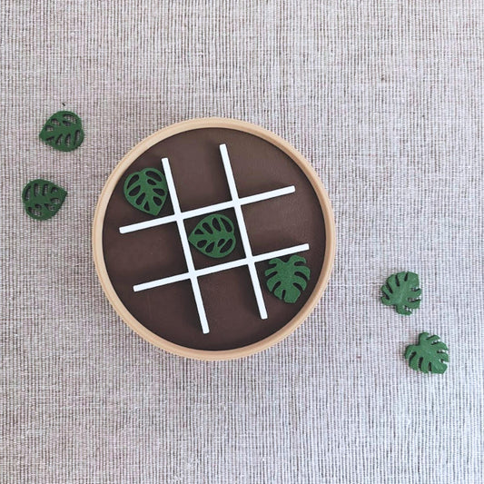 Plant-Themed Tic Tac Toe Game, Monstera Deliciosa vs Adansonii or Cacti Edition, 3D Printed Board Game with Storage