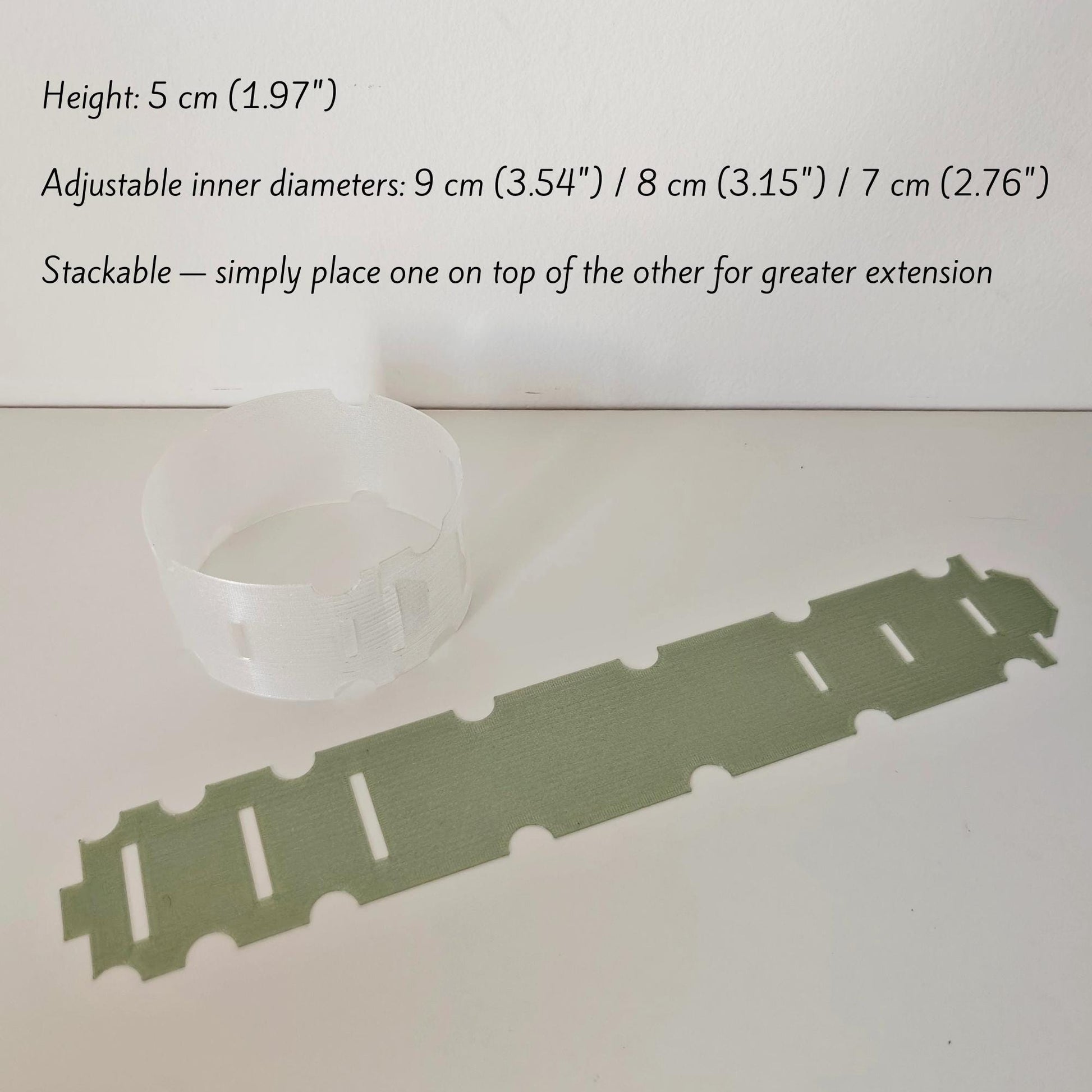 Plant Pot Extender for Anthuriums and Aroids, Stackable, Adjustable Extension for Moss or Soil, 3d print