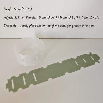 Plant Pot Extender for Anthuriums and Aroids, Stackable, Adjustable Extension for Moss or Soil, 3d print