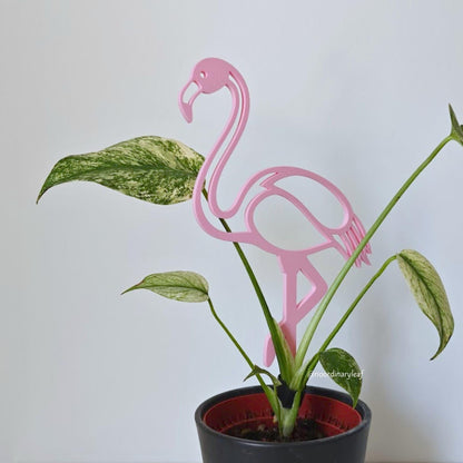 Flamingo Plant Stake, Pink Garden Decoration, Plant Support Trellis for Indoor Climbing Plants, 3d Printed Plant Grid
