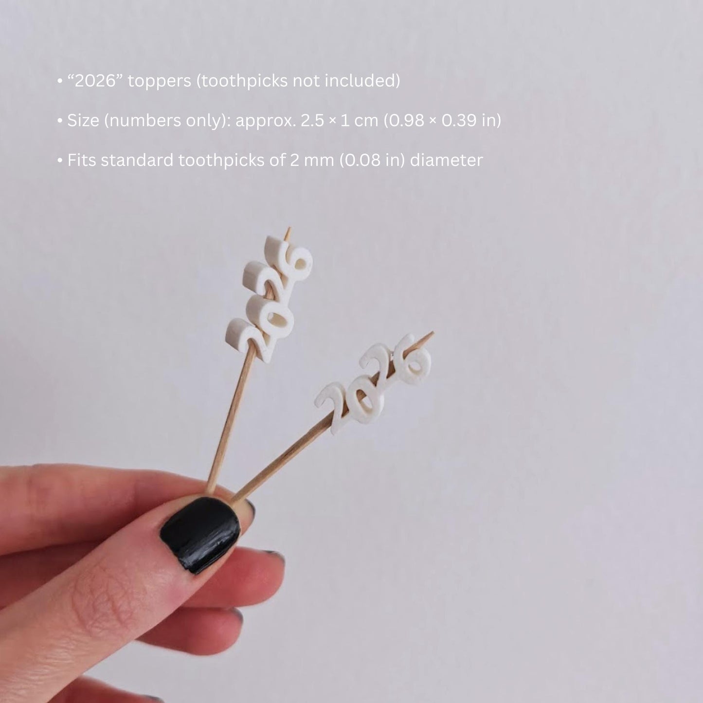 2026 Toothpick Toppers, New Year Cocktail Picks, Cupcake & Party Decorations