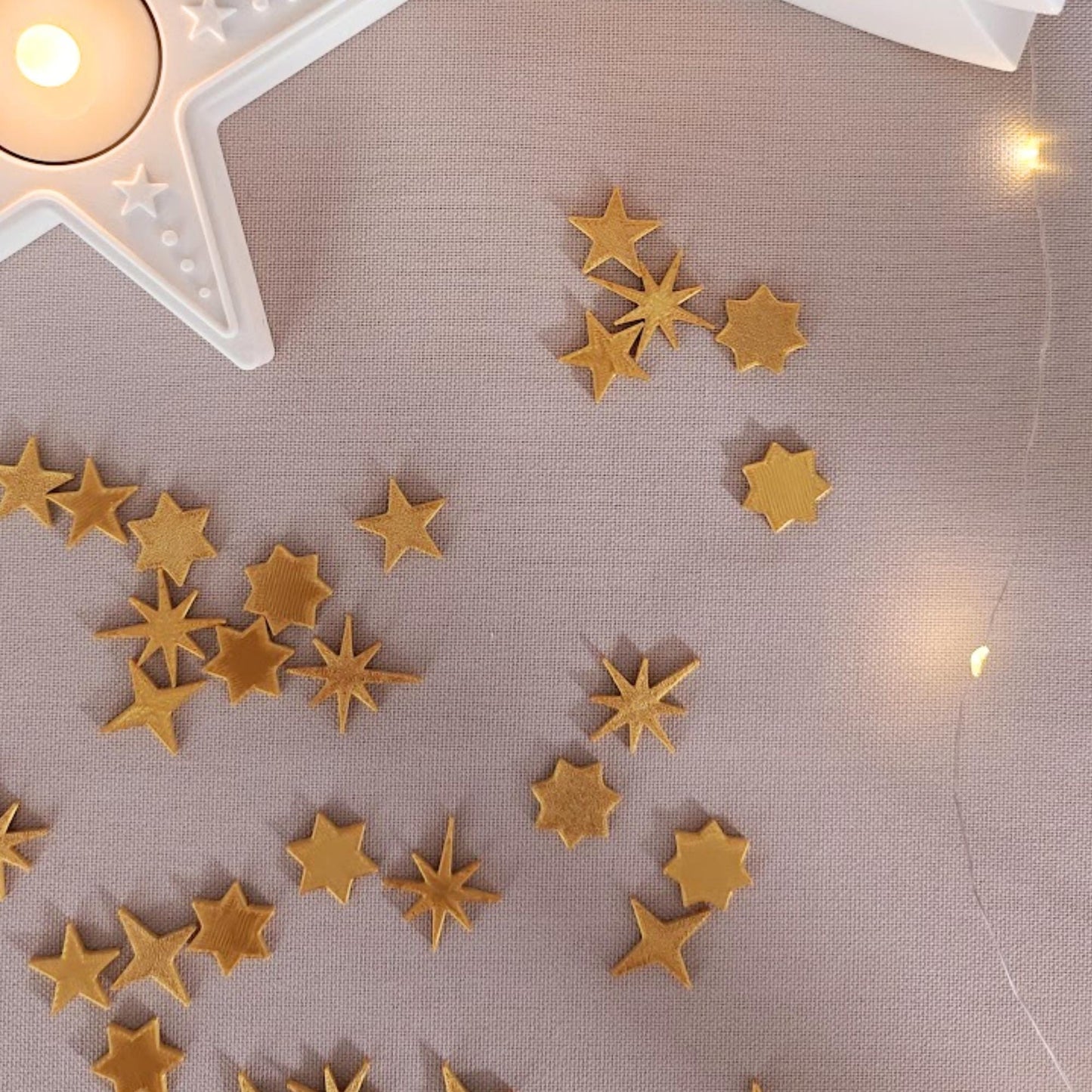 Star Confetti, 5 Shapes, 3D Printed Table Decor, Party Decorations, Holiday Wedding Birthday Scatter, Custom Colors Available, Gift Wrapping