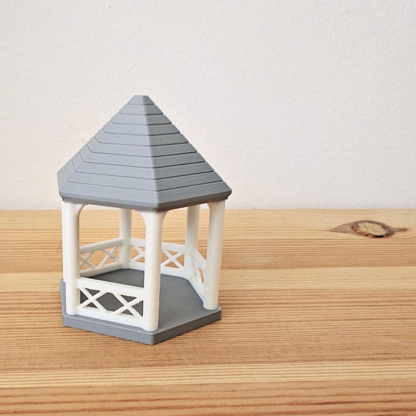 Miniature Gazebo, 1:64 Scale Diorama Accessory, 3D Printed Pergola / Pavilion / Arbor / Canopy / Fairy Garden House