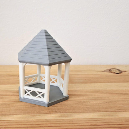 Miniature Gazebo, 1:64 Scale Diorama Accessory, 3D Printed Pergola / Pavilion / Arbor / Canopy / Fairy Garden House