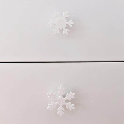 Snowflake Knobs for Door or Drawer, Winter Drawer Pulls, Cabinet Handles, 3d print