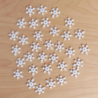 Snowflake Charms, Snow Pendants for Earrings, Keychains, DIY Crafts, Jewelry, Scrapbooks, Cards, Gifr Wrapping, 3d printed