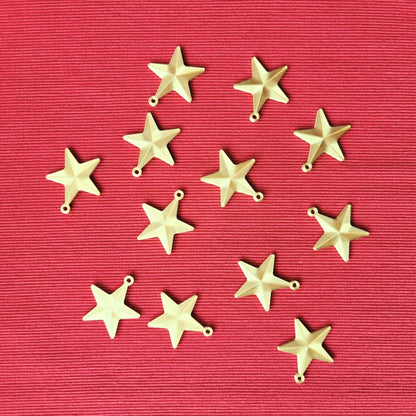 Mini Star Ornaments, Gold Star Charms for Keychains, Gift Wrapping, Christmas Crafts & Festive Decor, 3d print