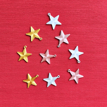 Mini Star Ornaments, Gold Star Charms for Keychains, Gift Wrapping, Christmas Crafts & Festive Decor, 3d print