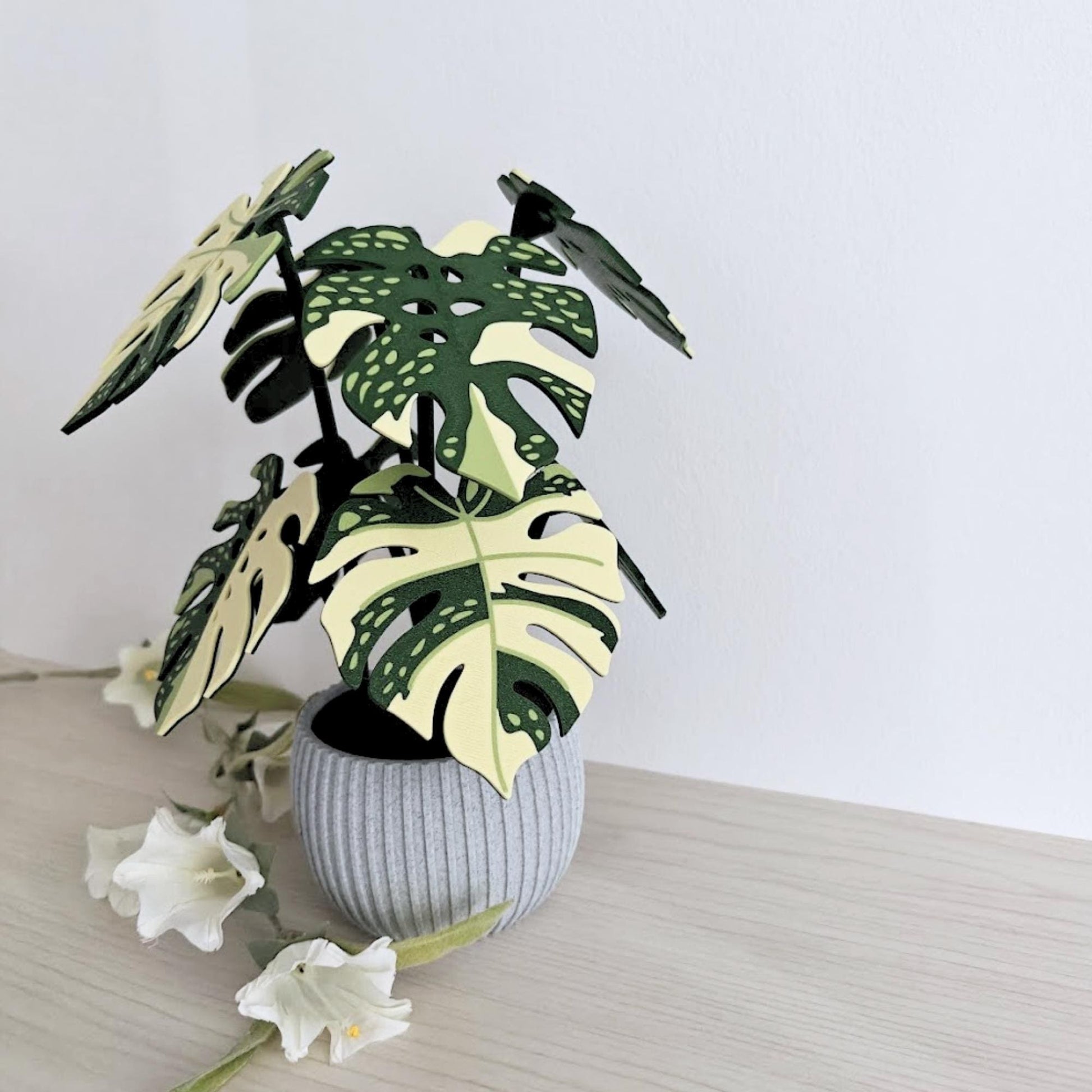 8 Coaster Monstera Thai Constellation, Eight MAGNETIC Leaves, Large Coaster Set, Gift for Plant Lovers, 3D printed Coaster Plant