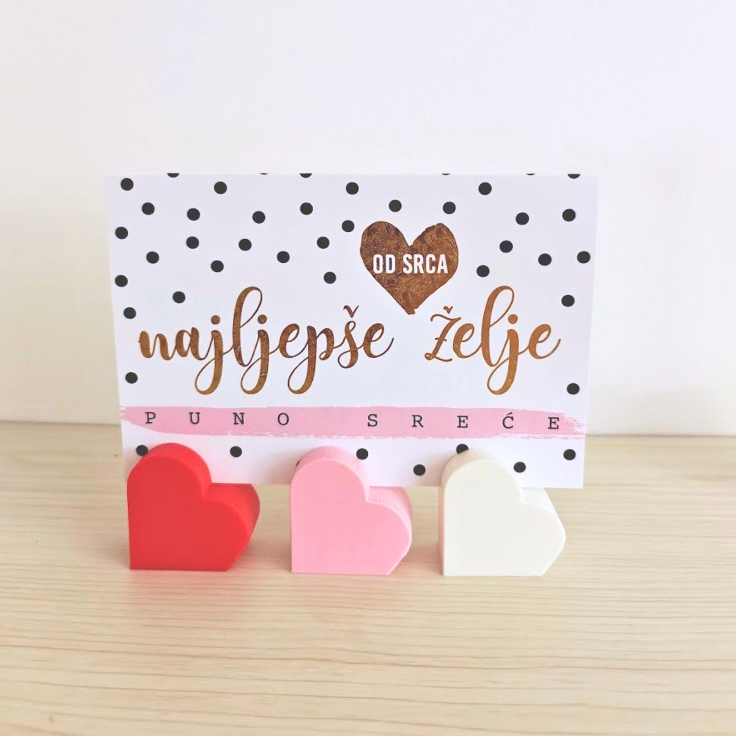 Heart-Shaped Card & Photo Holders, Romantic Desk Decor, Valentine's Gift Display
