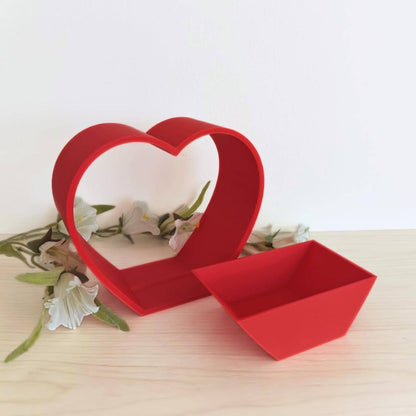 Heart Candy Holder / Planter, Valentine Gift Basket, Romantic Candy Bowl, Mini Heart Planter, Romantic Home Accent, 3D printed