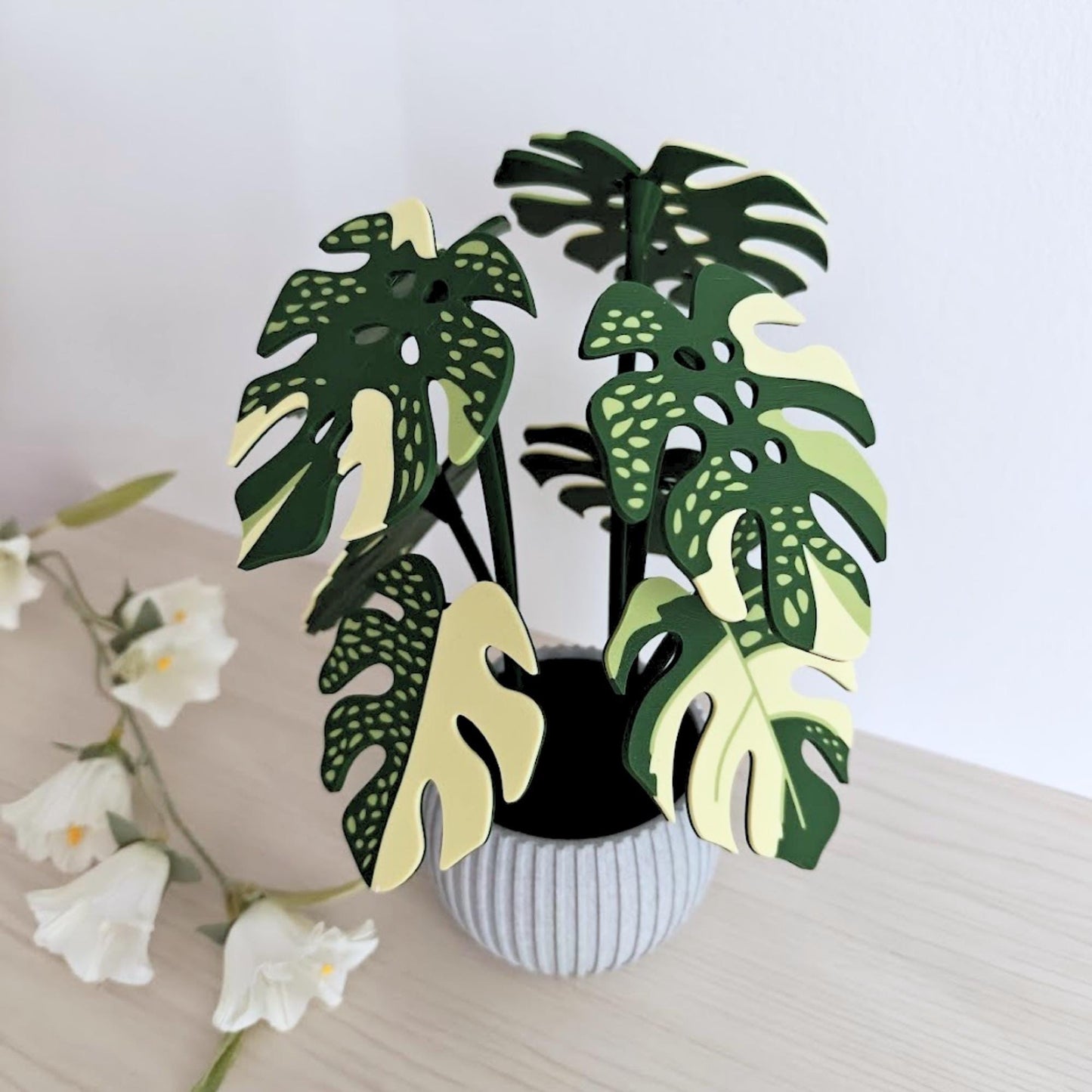 8 Coaster Monstera Thai Constellation, Eight MAGNETIC Leaves, Large Coaster Set, Gift for Plant Lovers, 3D printed Coaster Plant
