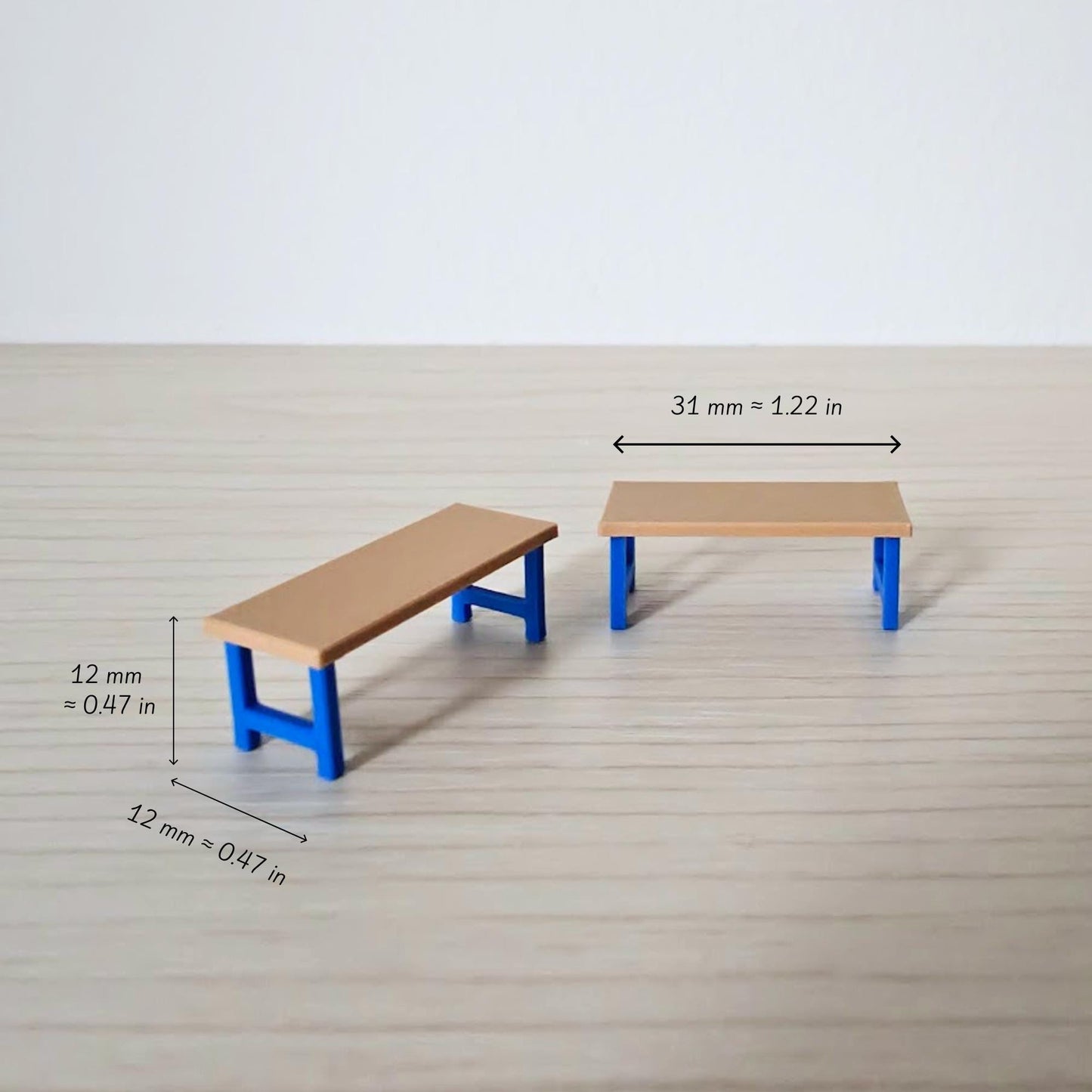 Miniature Workbench 1/64 Scale Garage Accessory for Mini Displays, Model Scenes, Crafts, Hobby Projects, 3D print