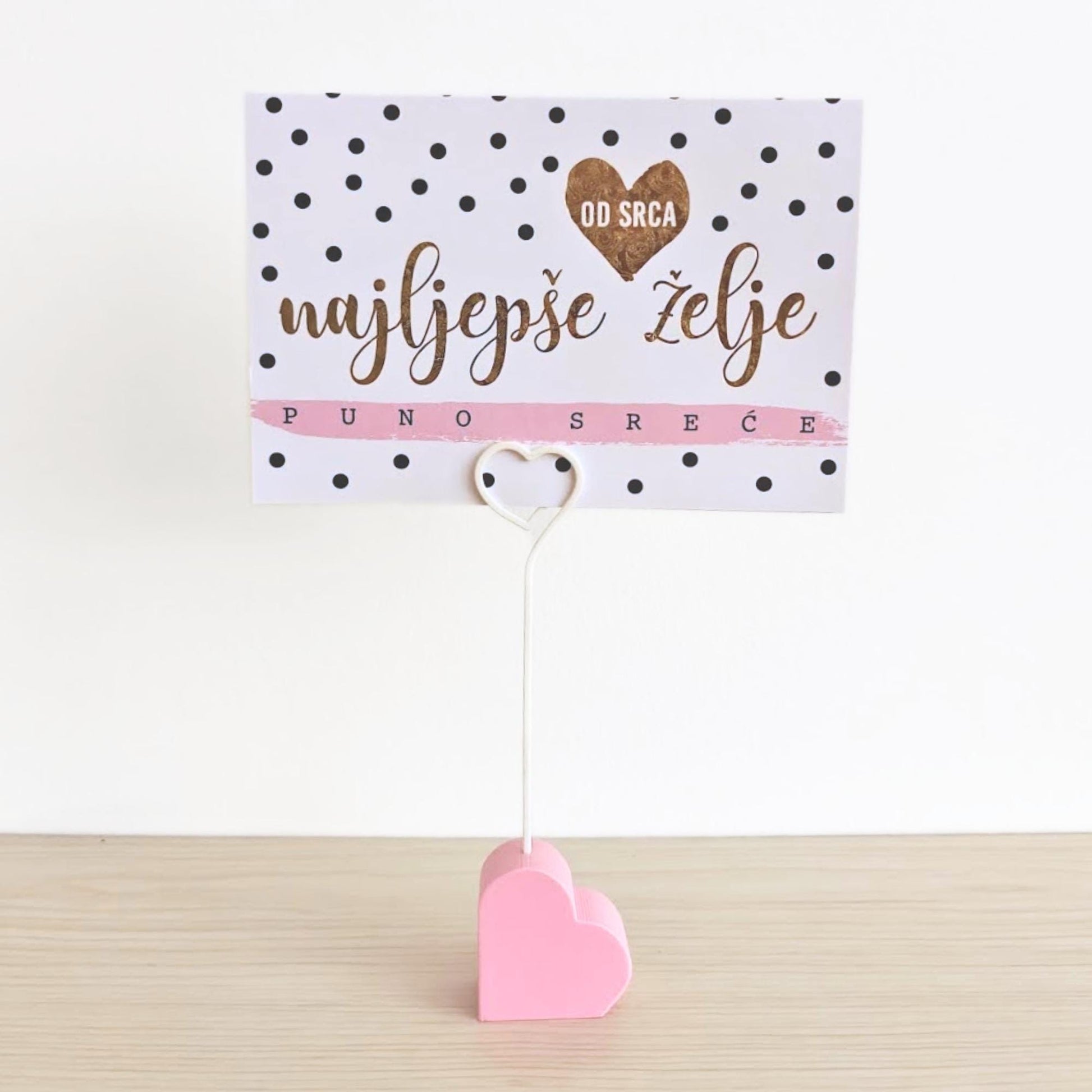 Heart-Shaped Card & Photo Holders, Romantic Desk Decor, Valentine's Gift Display