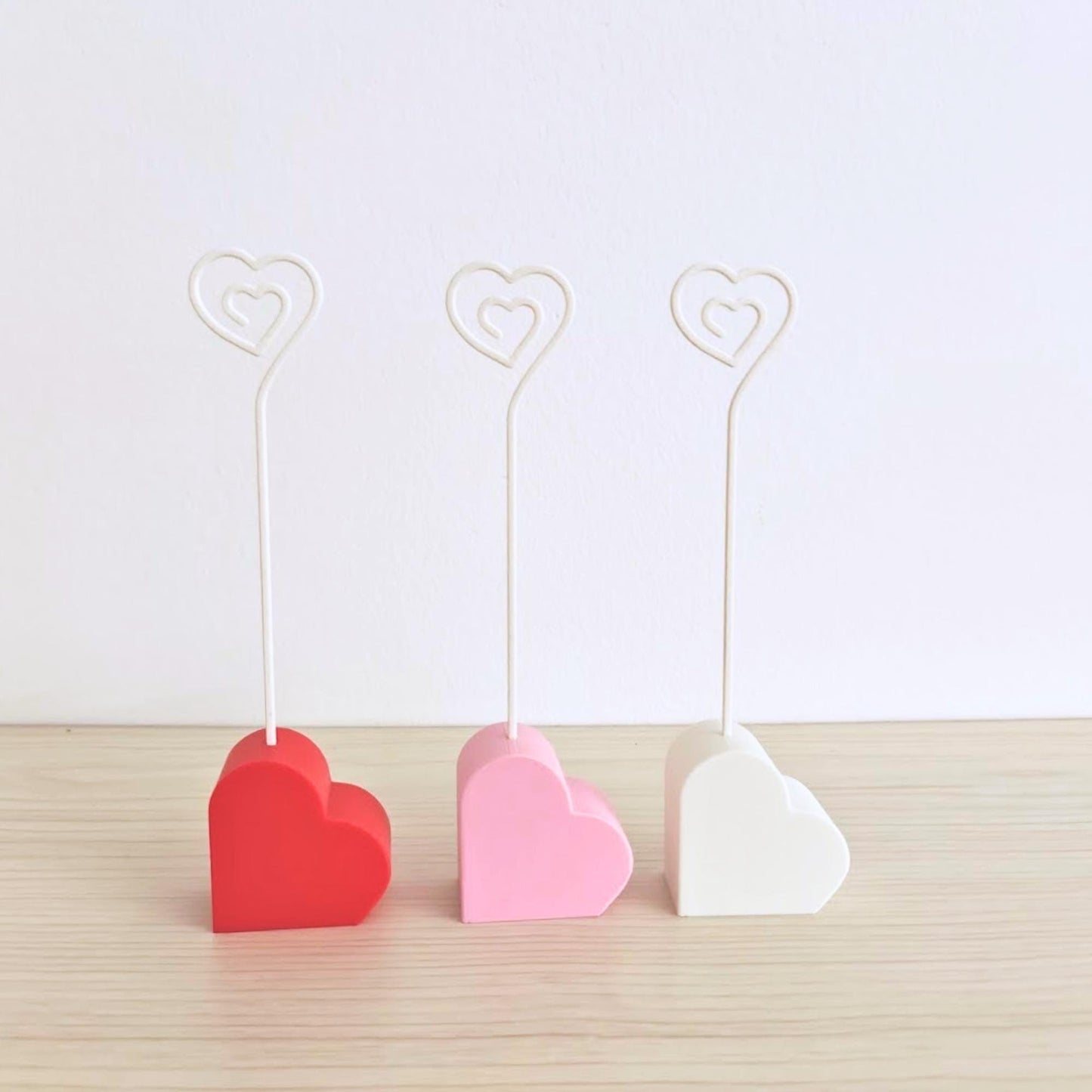 Heart-Shaped Card & Photo Holders, Romantic Desk Decor, Valentine's Gift Display