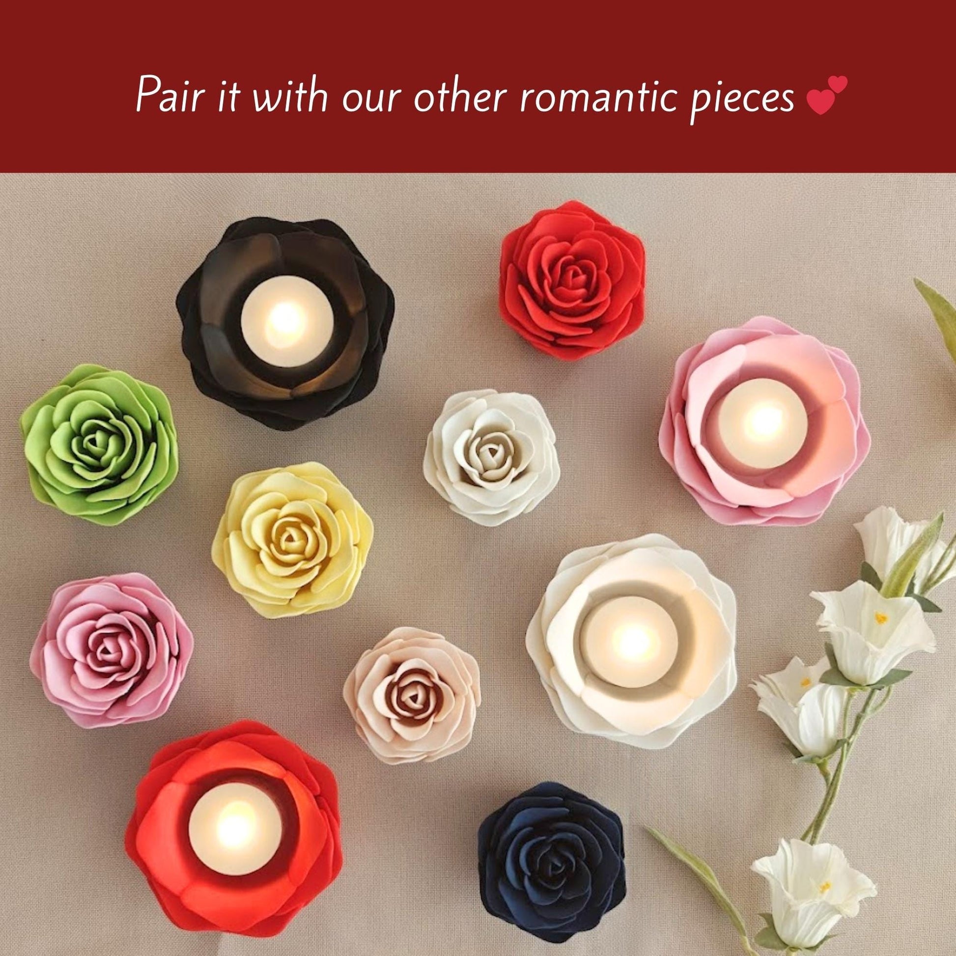 Decorative Roses, Romantic Home Decor, Valentine's Day Gift, 3d Printed Flowers
