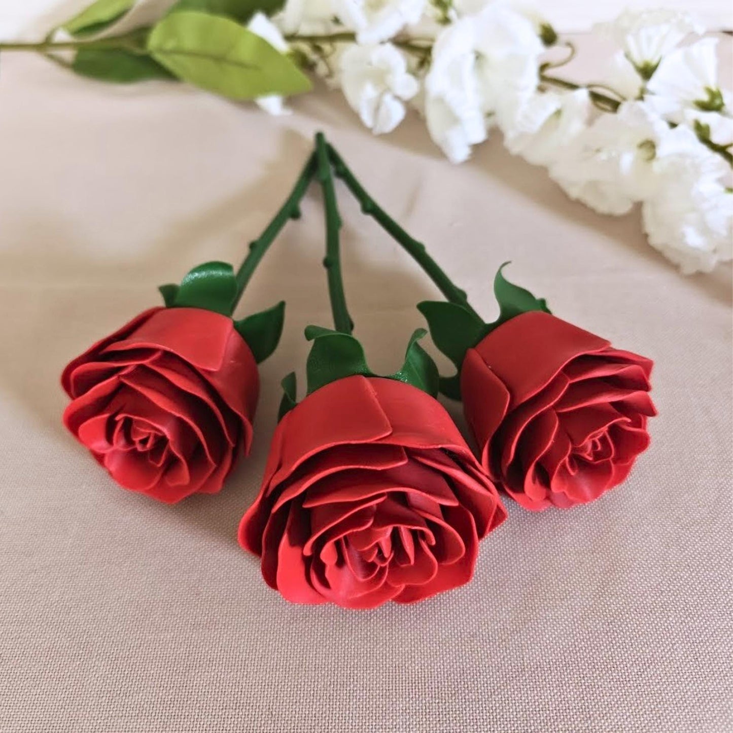 Everlasting Roses, Realistic Red Rose That Never Wilts, Decorative Floral Gift, 3d Printed Faux Flowers