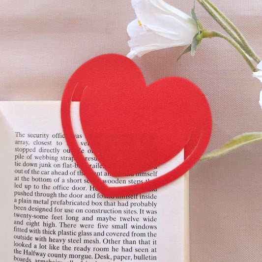 Heart Bookmark Clip, Personalized Valentine's Bookmark, Romantic Gift Wrapping, 3D print