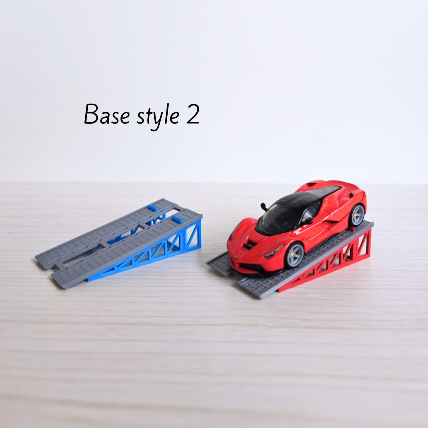 Miniature Single Car Ramp, 1/64 Scale Diecast Display Car Ramp, Mini Garage Diorama, 3D Printed for Hot Wheels Scale