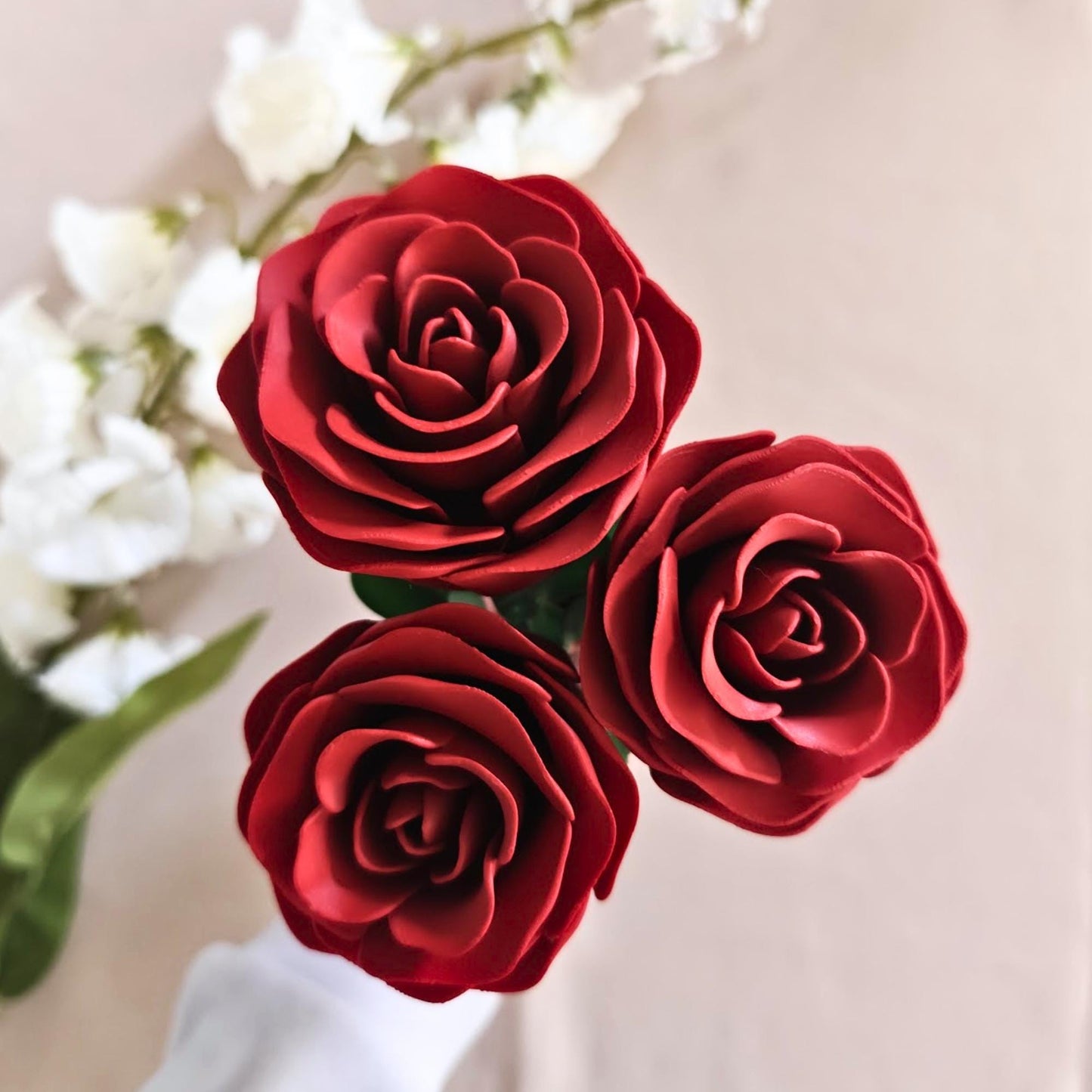 Everlasting Roses, Realistic Red Rose That Never Wilts, Decorative Floral Gift, 3d Printed Faux Flowers